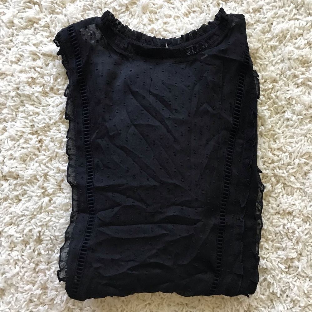 Kensie Black Sheer Top. Size medium.